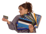 Woman with Credit Cards